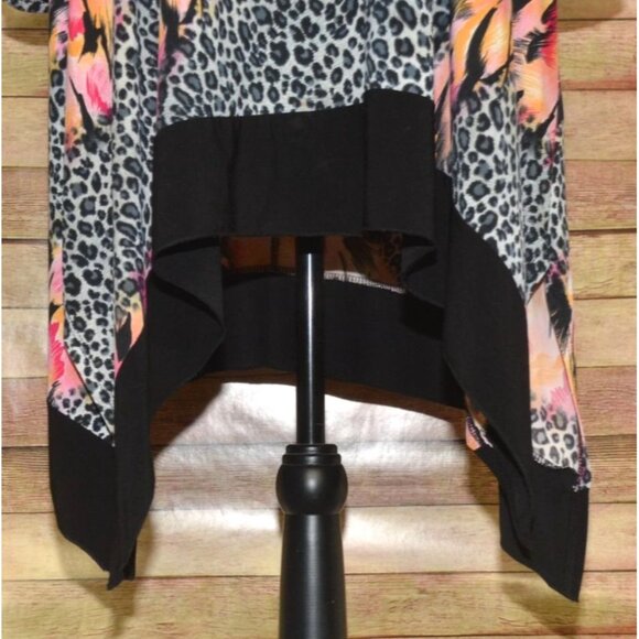 Sole Dione Studio Women's Colorful Animal Leopard Tunic Blouse Top Plus Size 2X - Picture 4 of 10
